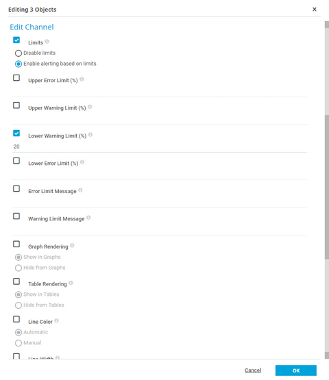 Setting Limits for Channels with Multi-Edit Setting Limits for Channels with Multi-Edit