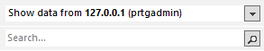 Enterprise Console's Server Selection and Search Bar