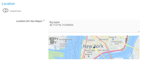 Defining Location New York City with Geo Coordinates and Label Big Apple Defining Location New York City with Geo Coordinates and Label Big Apple