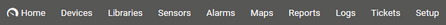 PRTG Main Menu Bar PRTG Main Menu Bar